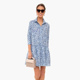 Tuckernuck Blue Hydrangea Hayes Mini Floral Print Dress - Size Small Hydrangea