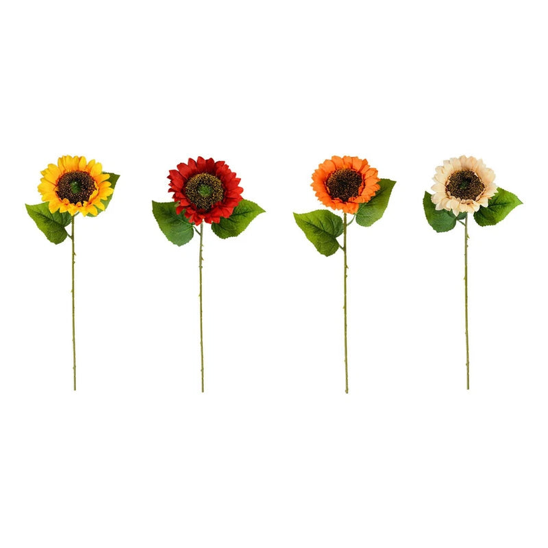 3x Artificial Sunflowers Bouquet Fake Wildflowers Faux Outdoor Flower Fake Sunflower