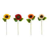 3x Artificial Sunflowers Bouquet Fake Wildflowers Faux Outdoor Flower Fake Sunflower