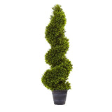 3' ARTIFICIAL GRASS SPIRAL TOPIARY FAKE TREE w/ DECO POT - (INDOOR/OUTDOOR) Green Plant