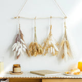 Dried Pampas Bouquet Natural 75 Count 17x17 Wall Hanging Rustic Boho Table Decor Pampas Grass
