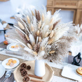 150PCS Natural Pampas Grass Decor Bouquet | Boho Dried Floral Arrangement Cen... Pampas Grass
