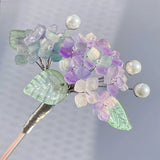 Japanese 167 Two-Flowered Hydrangea Hairpin Uv Discoloration Pastel Type Hydrangea