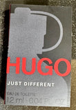 HUGO JUST DIFFERENT EDT for Men. Spray Sample 1.2 ml./0.04 fl. oz. France. New EDT
