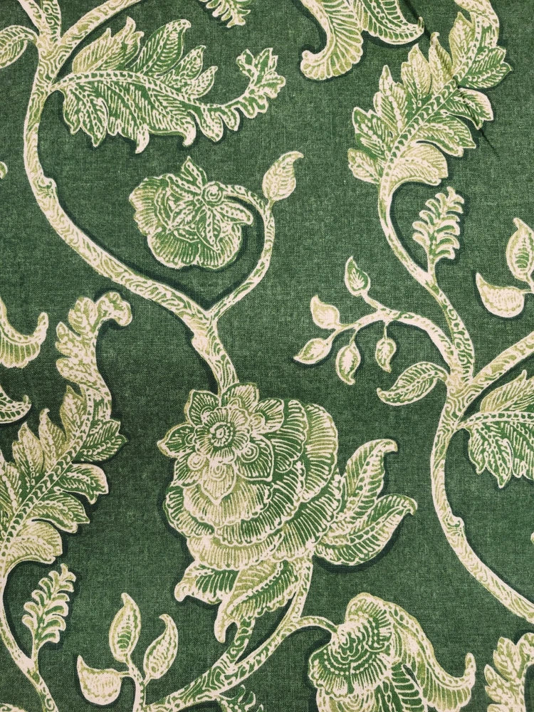 Tommy Bahama Leilani Green Floral Vine Linen Blend Fabric by the yard Flowering Plants