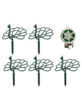 Five Peacock Shaped Sunflower Stands with Tying Wire for Sturdy Plant Support Sunflower