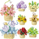 Mini Plant Brick Set Ð Succulent, Rose, Sunflower, Bonsai Model Toys Sunflower