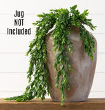 New Cottage Farmhouse GREEN SUCCULENT LEAVES TEARDROP Hanging Vines Bush Green Plant
