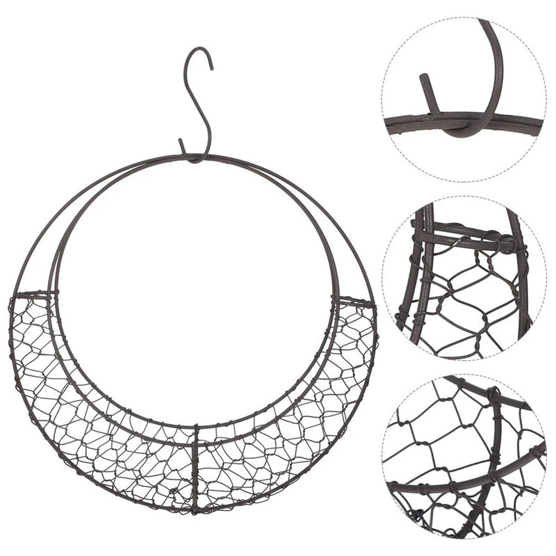 Unique Moon Shape Iron Wire Wreath S Shape Hanging Basket for Garden Home Decor Garden Plants
