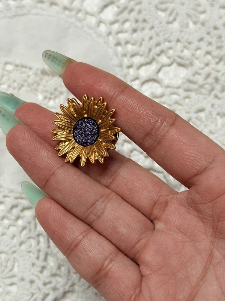 Gold Sunflower Flower brooch Sunflower