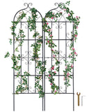 2 Packs Metal Garden Trellis 71" x 20" for Climbing Plant Support Rustproof Garden Plants