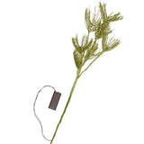 2 Green Glittered Battery Operated LED Light Up Artificial 29" Pine Sprays Green Plant