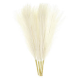 4pcs Faux Pampas Grass 17 Inch 6 Stem Artificial Grass for Decor, Cream Pampas Grass