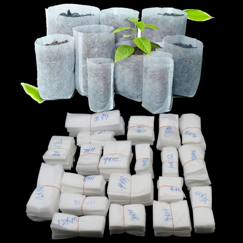 50/100pcs Reusable Grow Plant Bags Nonwoven Fabric Aeration Pots Nursery Garden Garden Plants