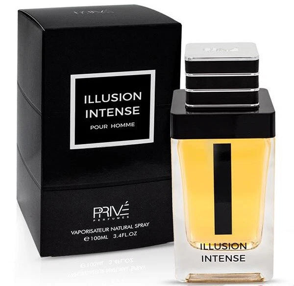 Men's eau de parfum in 100 ml glass bottle with black cap and matching black box