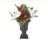 15" Hydrangea and Magnolia Urn by Valerie Hydrangea