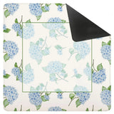Blue Hydrangea Flower Mahjong Mat for Table 31.5 x 31.5 in, Grandmillennial B... Hydrangea