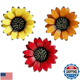 WKHOMEDECO Sunflower Outdoor Metal Wall Art - 3Pack 9