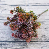 28 Heads Artificial Succulent Plants Fall Fake Leaves for Garden Wedding Decor Green Plant