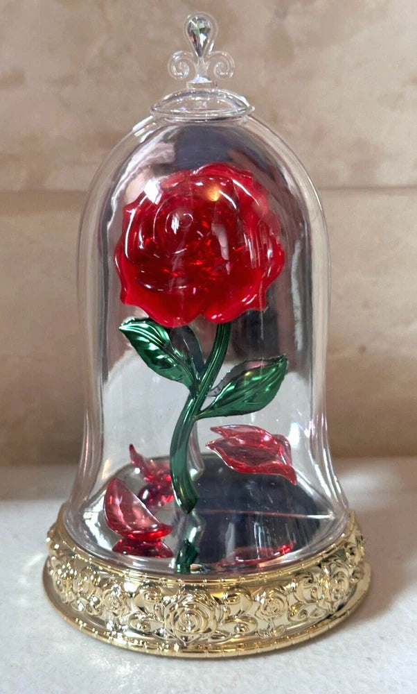 DISNEY PRINCESS Belle rose wallflower plug-in nightlight with glass dome