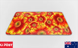 MOUSE PAD DESK MAT ANTI-SLIP|RED AND YELLOW SUNFLOWER FLOWER Sunflower