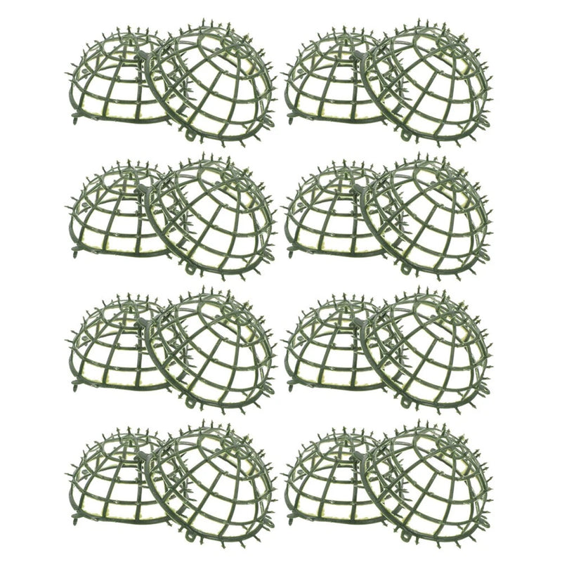 8pcs Grass Ball Support Cage - Plastic Flower Arrangement Holder Topiary Ball Green Plant