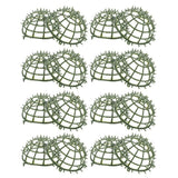 8pcs Grass Ball Support Cage - Plastic Flower Arrangement Holder Topiary Ball Green Plant