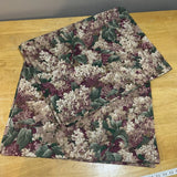 Vtg Handmade Hydrangea Curtain Panels 40x62