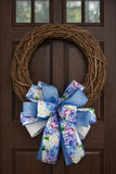 Hydrangea bow, Floral ribbon bow, Spring ow, BOW ONLY Hydrangea