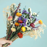 Natural Dried Flower Bouquet, 17" DIY Floral Arrangements with Eucalyptus Str... Dried Flower