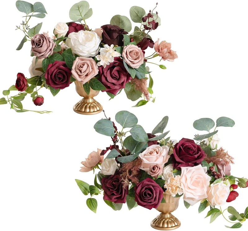 Ling's moment Wedding Centerpiece Flower with Vase for Ceremony/Reception Tablet Pampas Grass