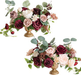 Ling's moment Wedding Centerpiece Flower with Vase for Ceremony/Reception Tablet Pampas Grass