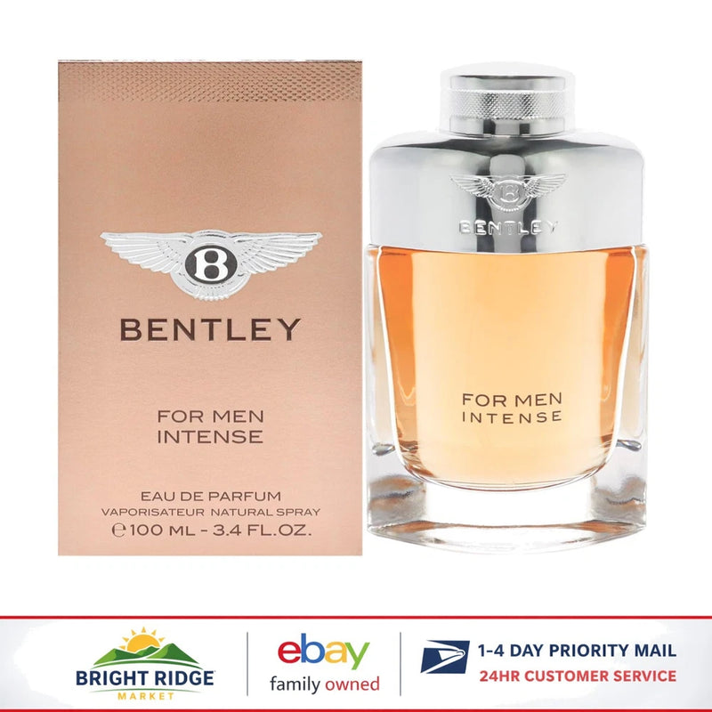 Men's Intense Eau de Parfum 3.4 Fluid Ounces, Spicy Wood Aroma, 8-Hour Duration EDP