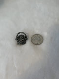 Flower Basket Bouquet Pewter Silver Tone Lapel Pin Sunflower  Pansies Tack Pin Sunflower