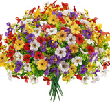 Der Rose 12 Bundles Artificial Daisy Fake Flowers for Outdoors, UV Resistant Col Daisies