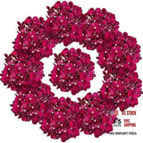 Silk Hydrangea Heads with Stems Artificial Flowers Heads for Home Fuschia Hydrangea