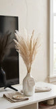 Threshold Artificial Pampas Grass Flower Arrangement in Beige Vase Pampas Grass