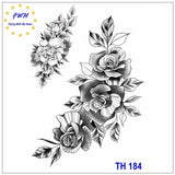 Flower Rose Tattoos Floral Sunflower Triangel Daisy Body Temporary Tattoo TTL Sunflower