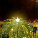 2PCS Artificial Plants w/Solar Lights, Fake Prelit Boston Ferns for Yard Patio Green Plant
