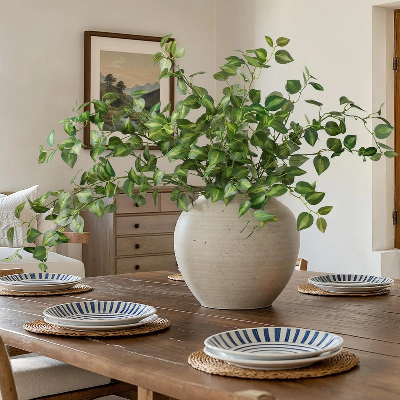 5PCS Artificial Eucalyptus Leaves Stem Plants for Spring Decor, 32.7 inch Fak... Green Plant