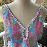 LILY PULITZER Womens 10P Sheath Dress Floral Summer Sleeveless Lined Cotton EUC Lily