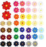 44 PCS Sunflower Flower Iron on Patch Sew-On Patches Embroidered Applique Decora Sunflower