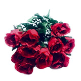 Artificial Red Rose Flower Bouquet Wedding Party Home Decorations Gifts Bulk Bouquet