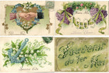 LILY FLOWERS MAY 1 GREETINGS INCL. EMBOSSED, 140 Vintage Postcards (L7180) Lily