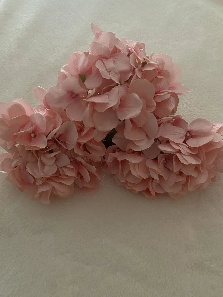 Pink Hydrangea Faux Flowers ~ Set of 3 ~ Realistic!! Hydrangea