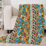 Beautiful Sunflower Flowers 3D Warm Plush Fleece Blanket Picnic Sofa Couch Sunflower