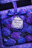 Midnight Blooms 3 Yard Fabric Bundle, Blue Purple Hydrangea Floral Fabric Flowering Plants