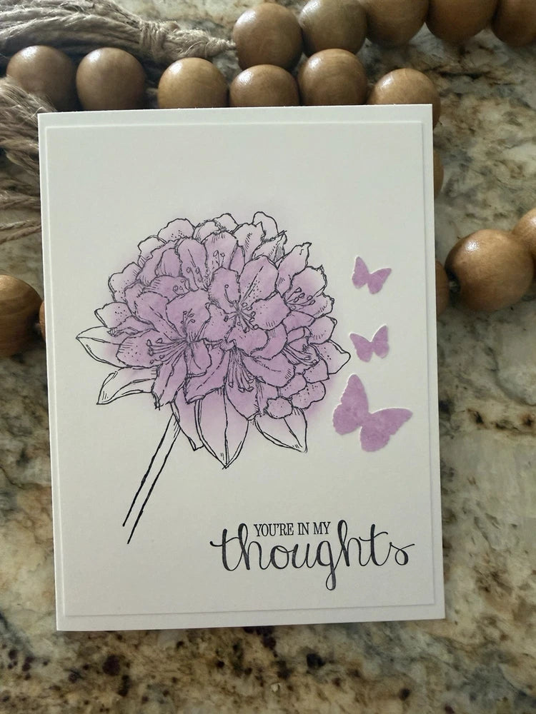 Any Occasion Card Set Of 4 StampinÕ Up! Hydrangea Purple Flower Encouragement Hydrangea