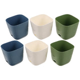 6 Pcs Plastic Garden Pots Small Flowerpot Planter for Indoor Plants Garden Plants