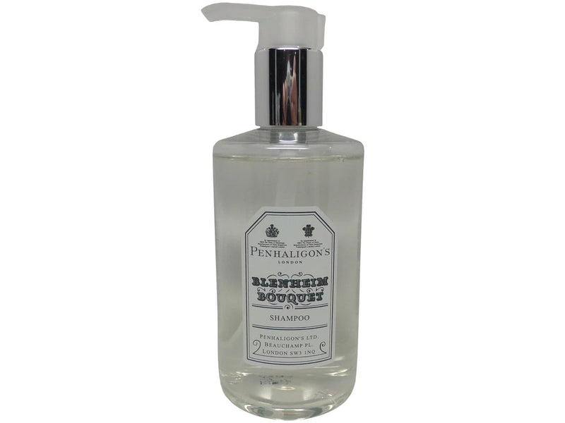 Penhaligons Blenheim Bouquet shampoo clear pump bottle with silver dispenser